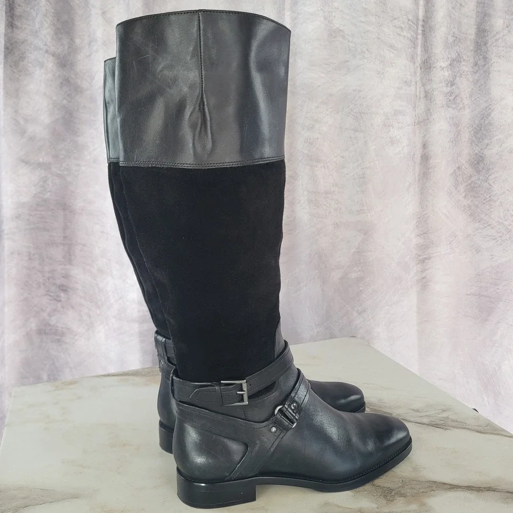 Joan David Size 9 M Dazadarah Knee High Black Tall Boots
